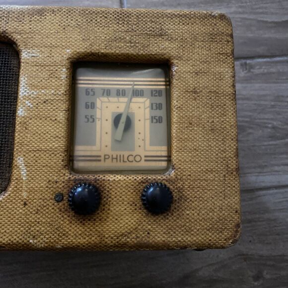 Vintage Super Cool Philco Radio 40-81 Parts/Restoration Project Tweed Untested - Picture 15 of 15